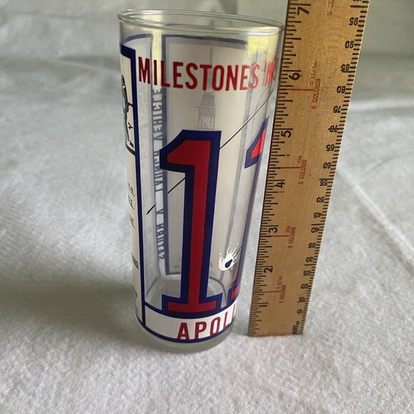 Apollo 11 Milestones in Space Saturn V Launch Vehicle Glass Tumbler NASA Barware - Picture 9 of 12